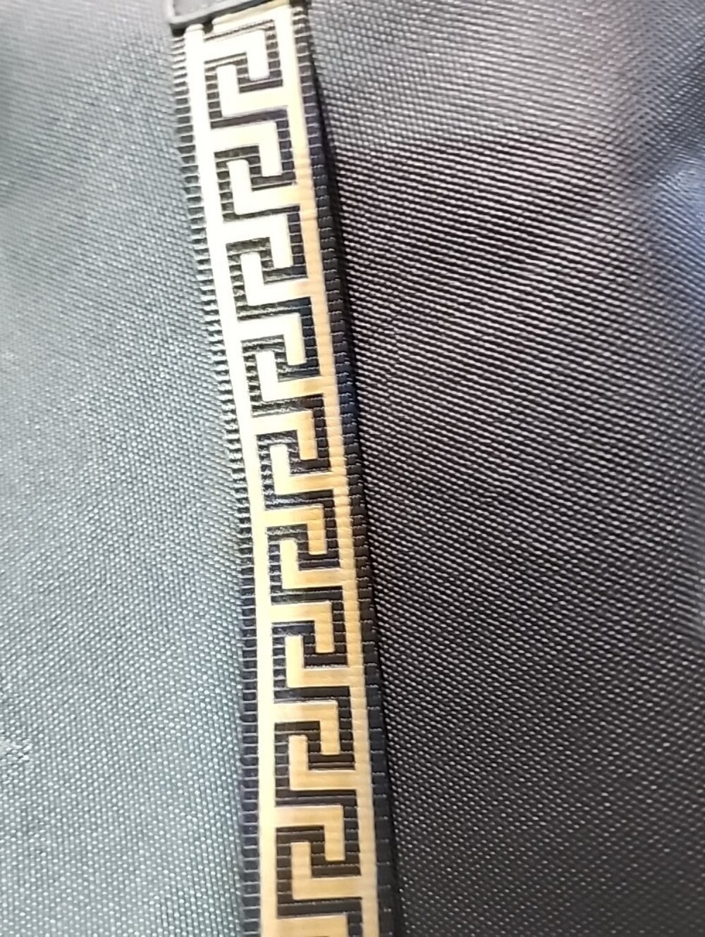 Versace Fragrance Summer Tote Bag Black Gold Greek Key NWT 20" Travel Beach Tote - Picture 5 of 8